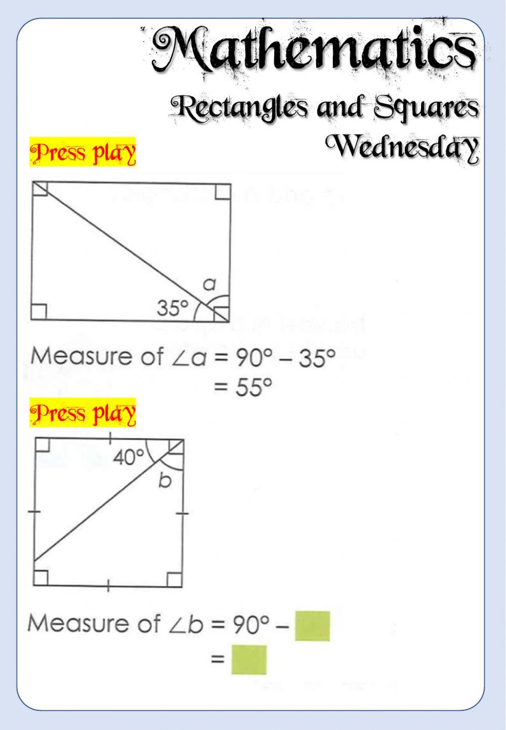Week 18 - Mathematics - Wednesday