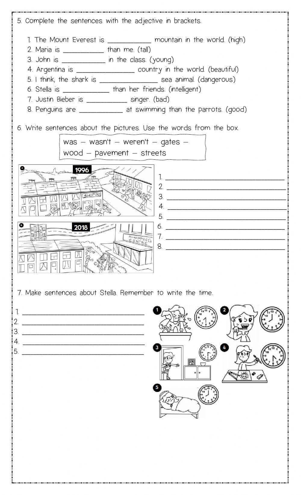 Grammar exam 4th teens