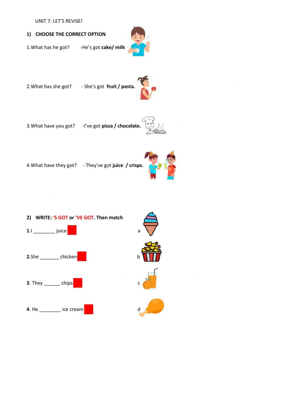 Unit 7: let's revise!