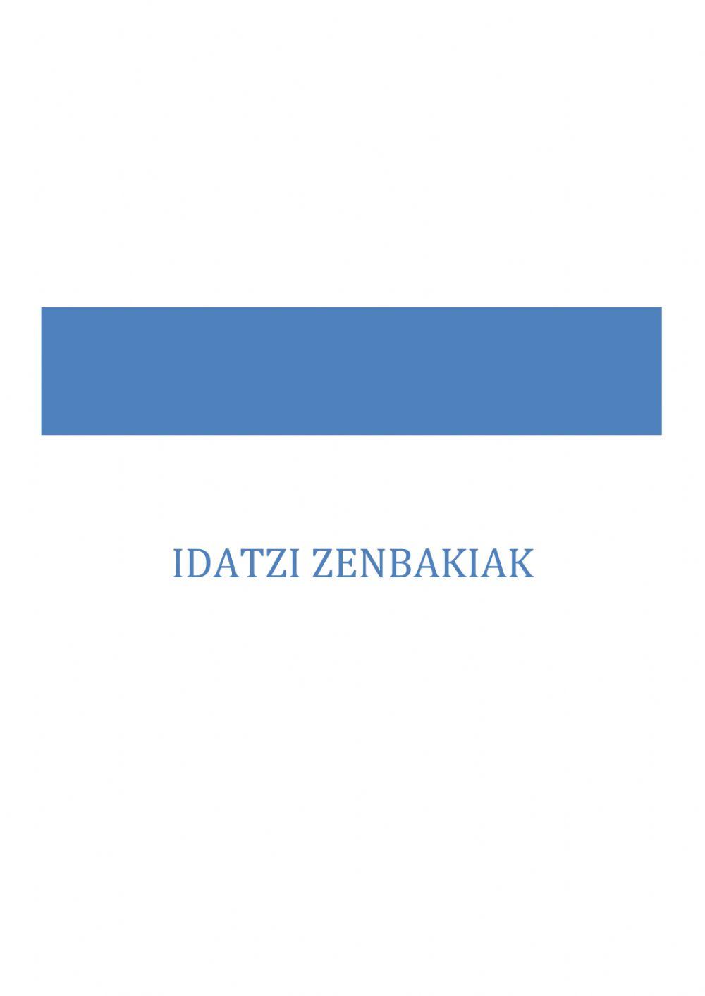 Idatzi zenbakiak