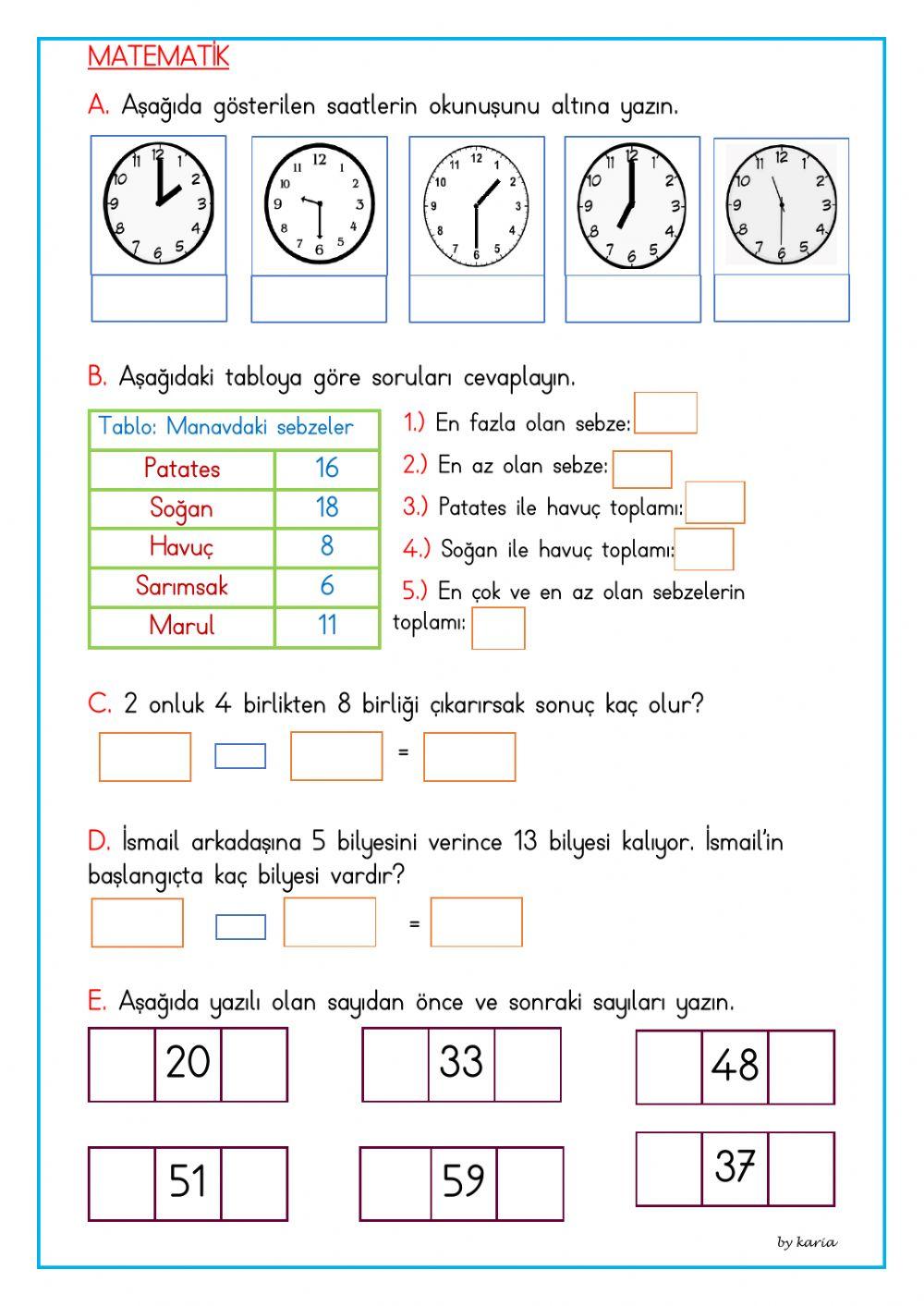 Günlük çalışma 45