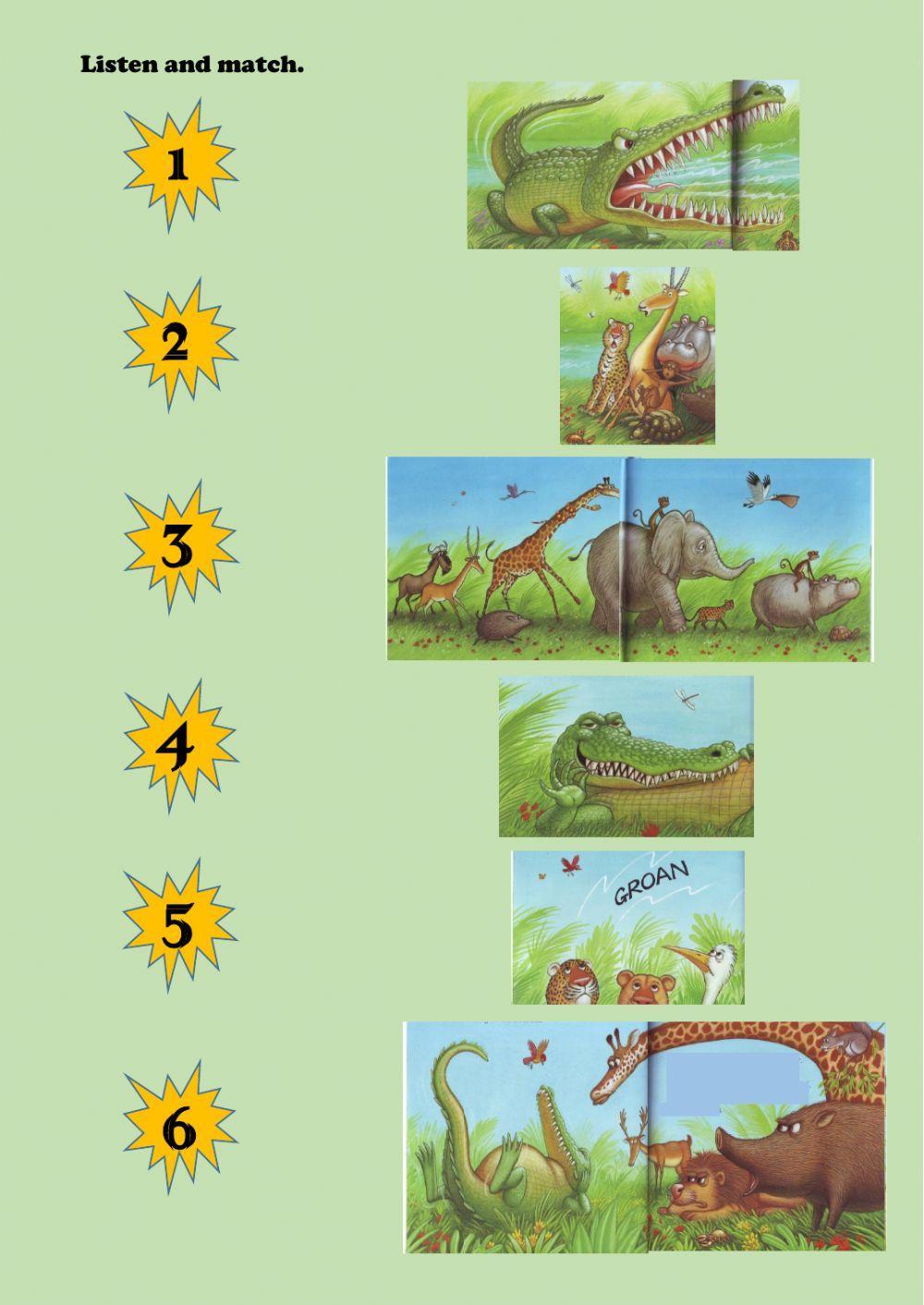 Selfish Crocodile listen and match