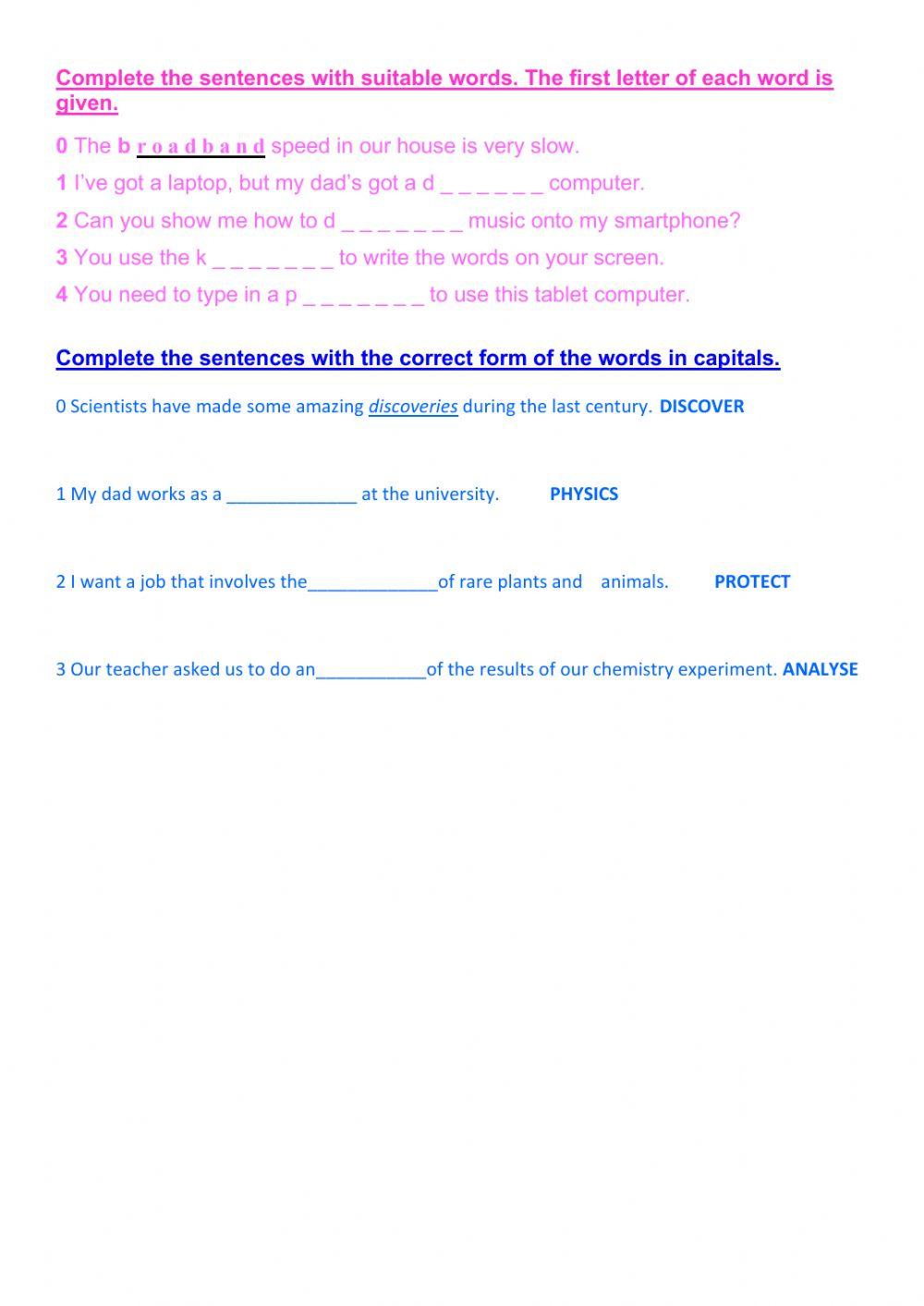 Vocabulary practice unit 2.2 worksheet | Live Worksheets