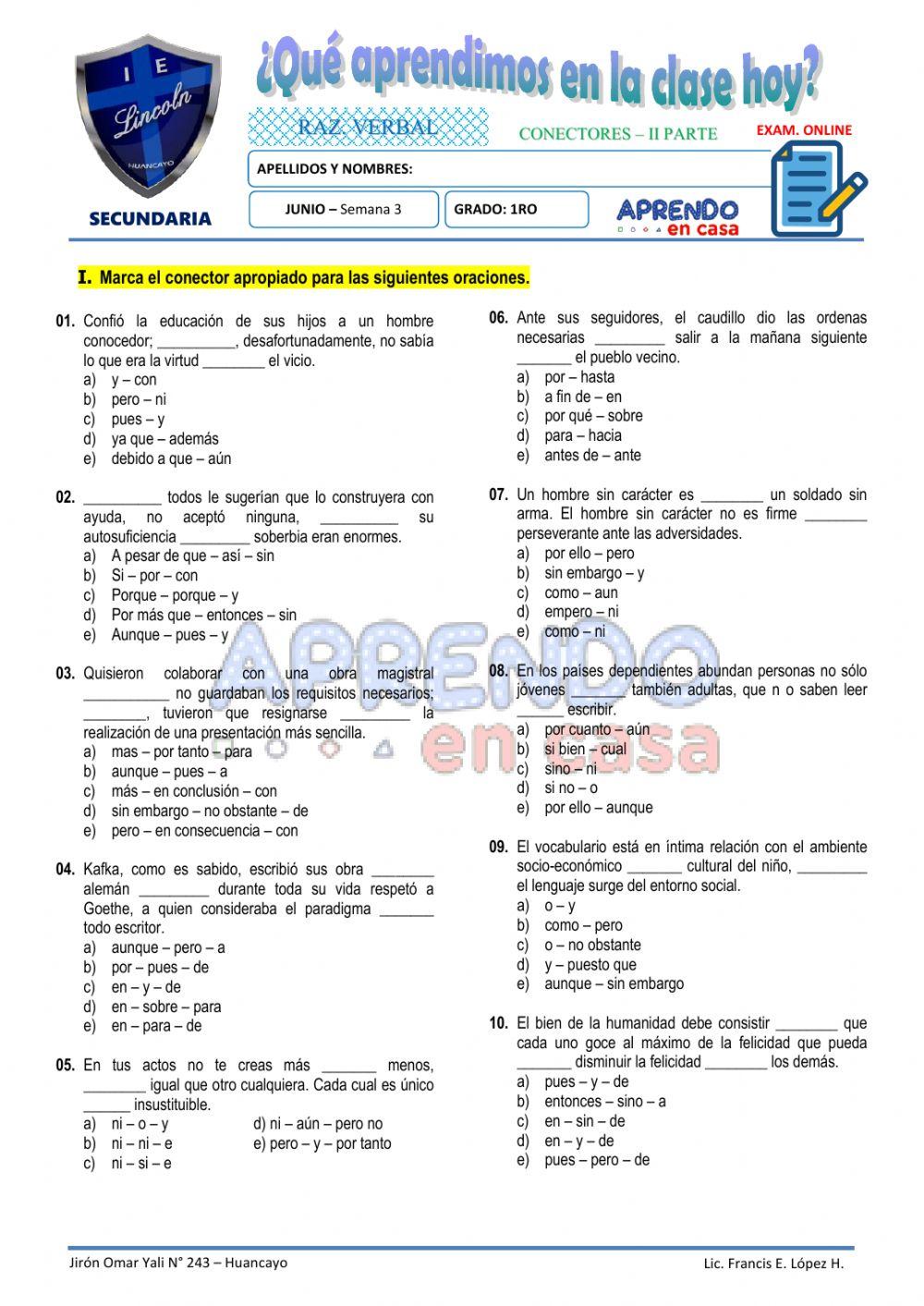 Pract. de Conectores