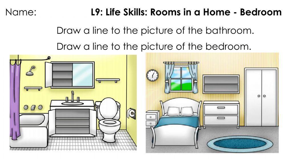 Rooms in the home - Bedroom