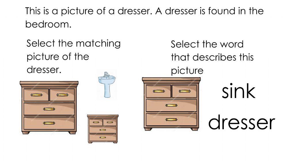 Rooms in the home - Bedroom