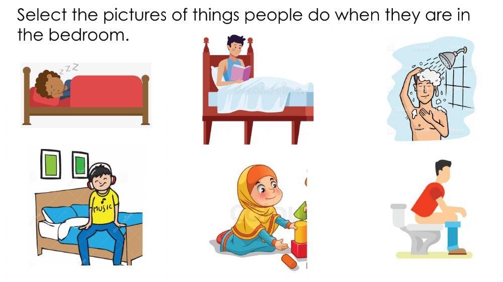 Rooms in the home - Bedroom