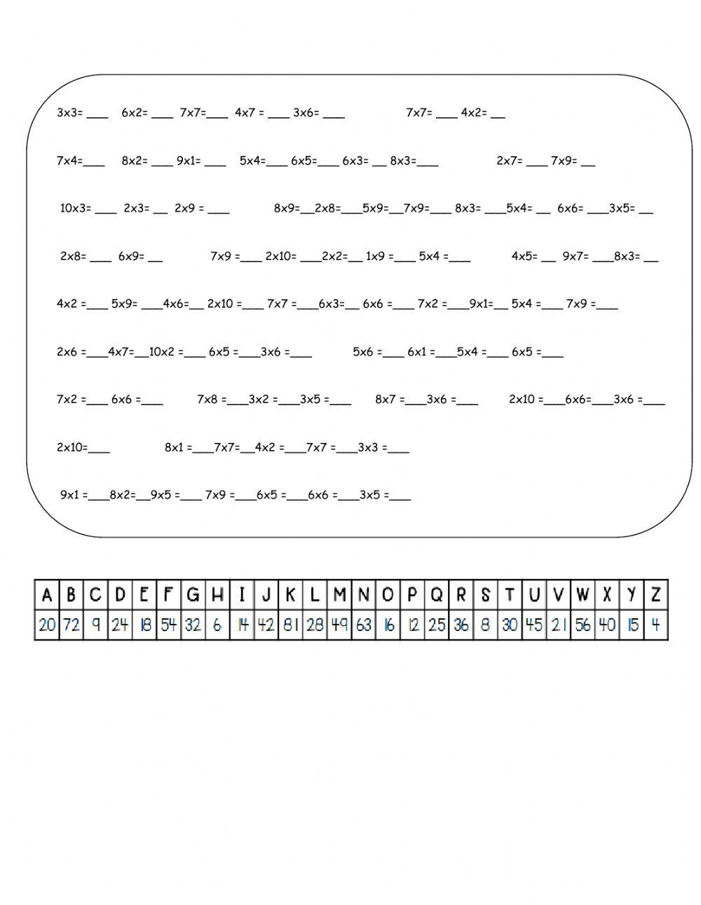 Multiplication Practice