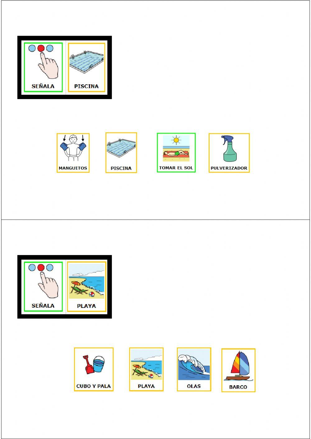Vocabulario Pictado de verano