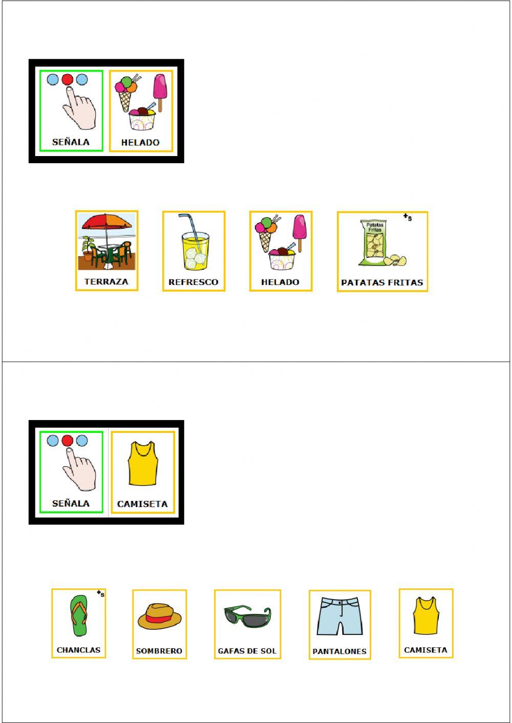 Vocabulario Pictado de verano