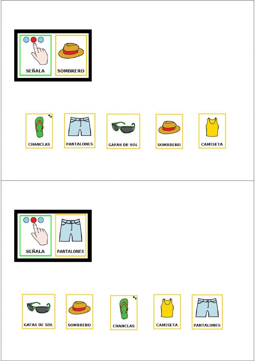 Vocabulario Pictado de verano