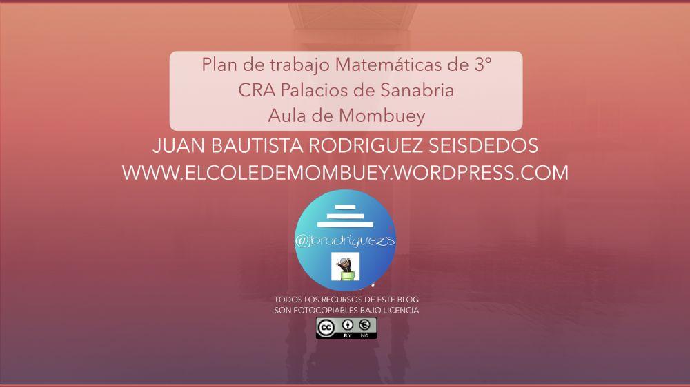Plan de trabajo matemáticas de 3º Unidad 8