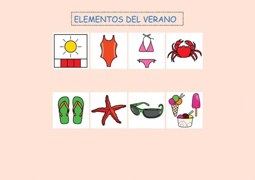 Imagen y palabra elementos del verano