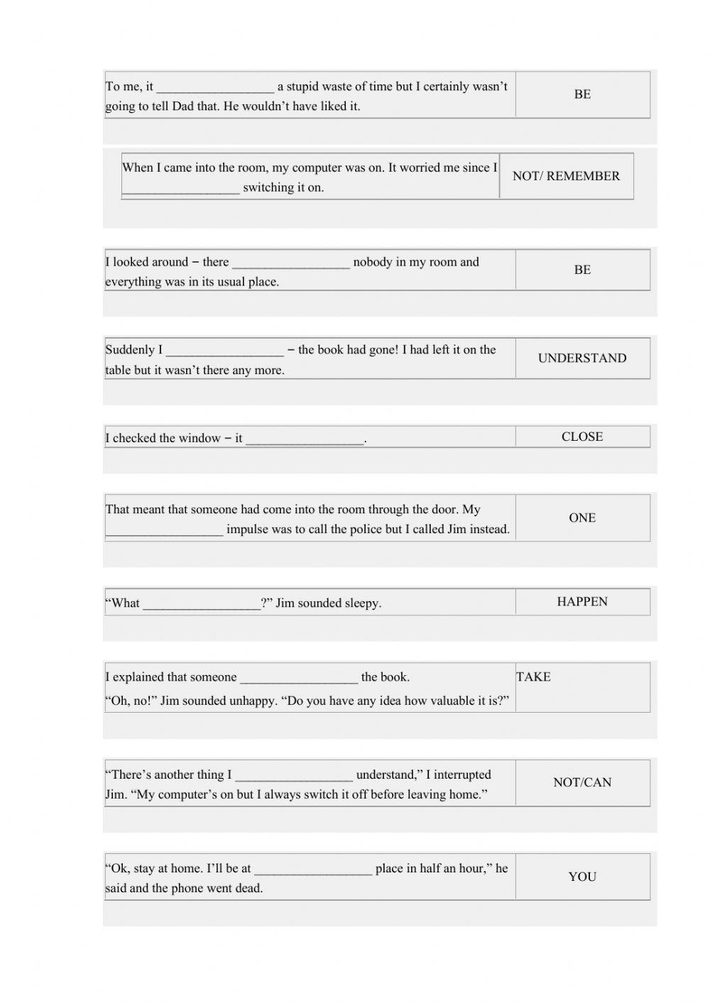 ОГЭ Grammar and vocabulary test 2