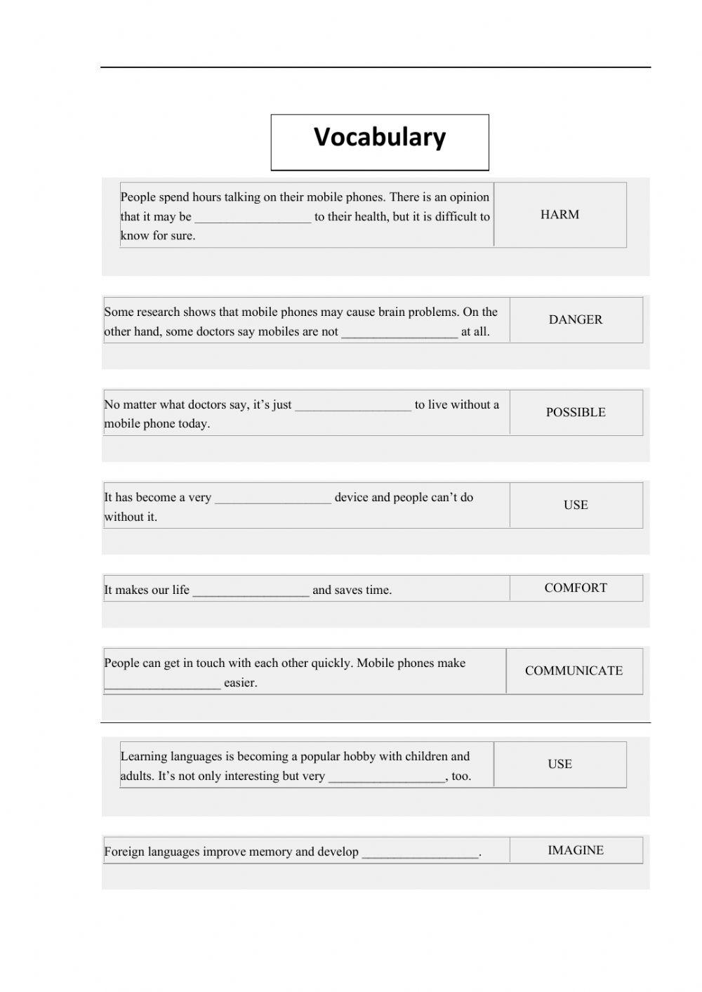ОГЭ Grammar and vocabulary test 2