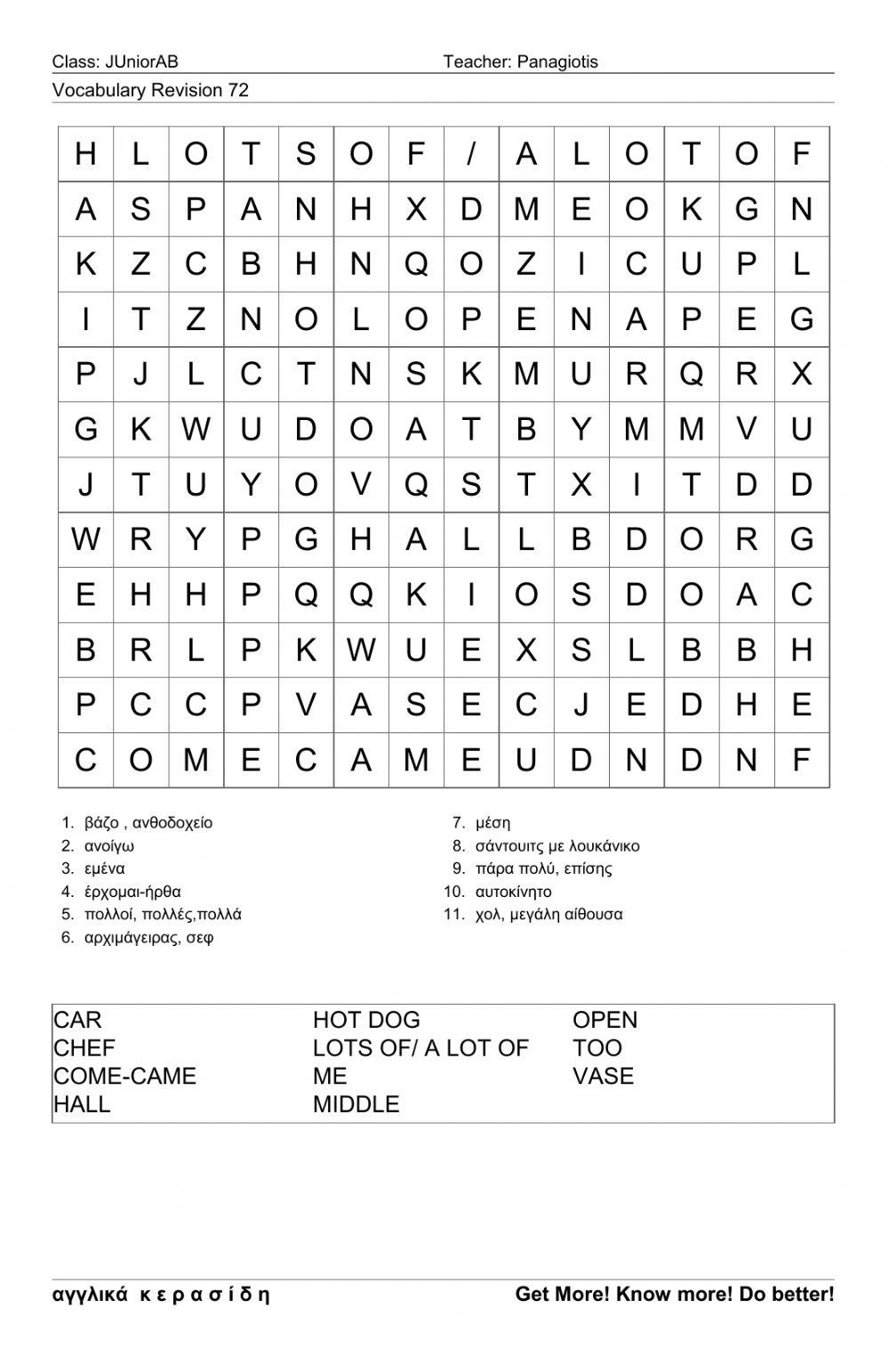 Junior Wordsearch72