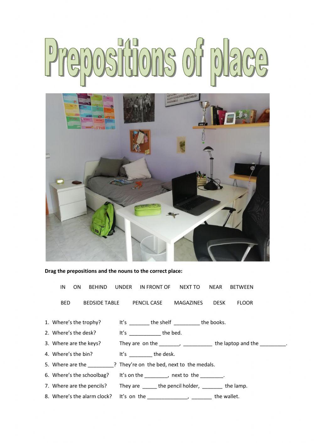 Prepositions of place