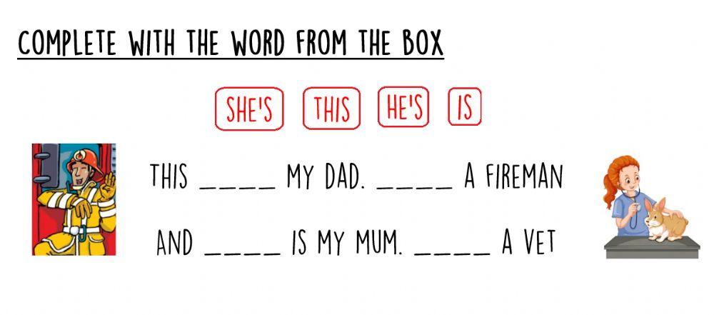 JOBS complete the sentences