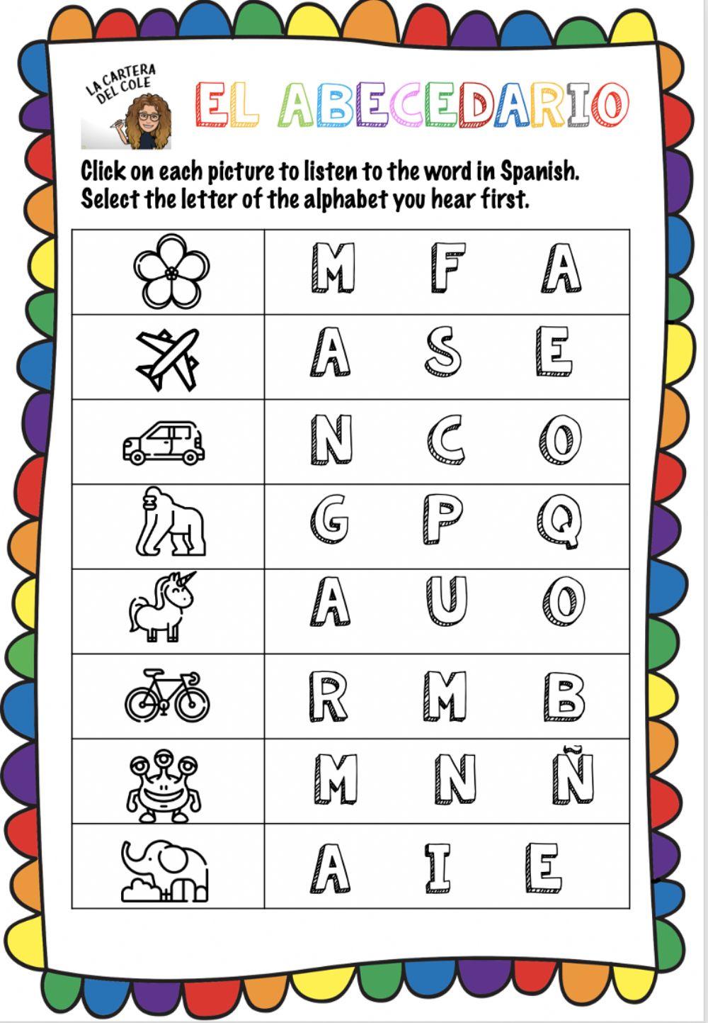 El abecedario Esther Mallol Live Worksheets