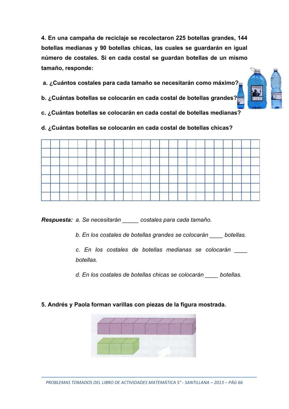 Problemas de M.C.D y M.C.M