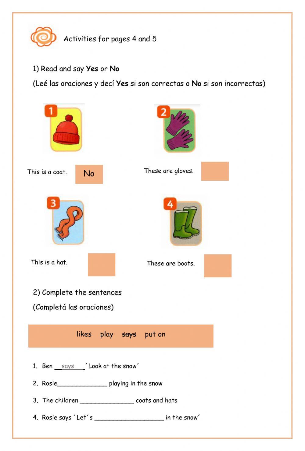 In the snow - Pages 4 and 5