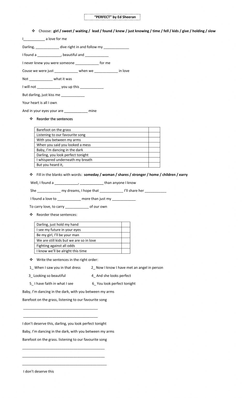 Perfect - Ed Sheeran