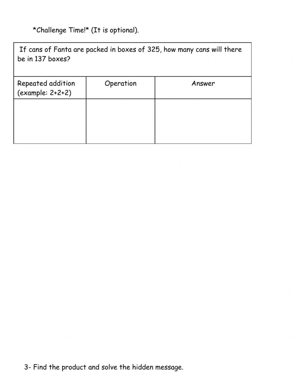 Multiplication Practice