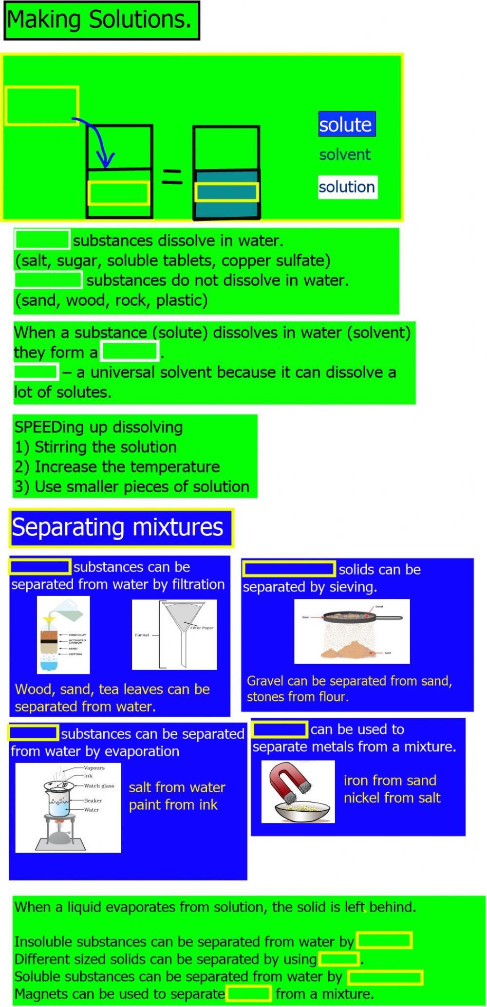 Making solutions Making solutions