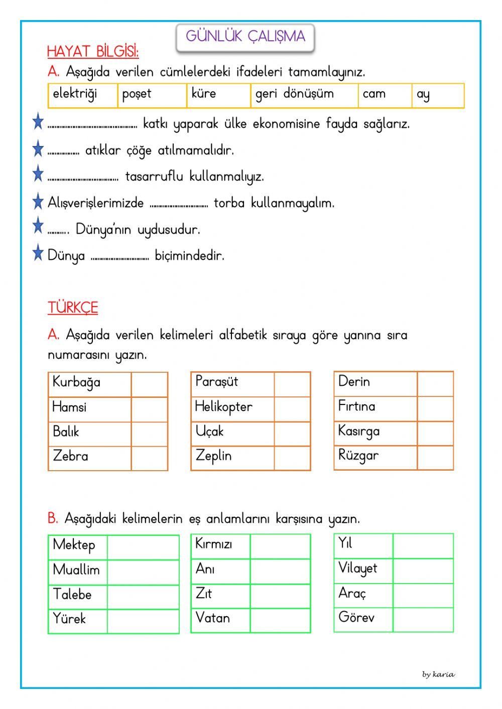 Günlük çalışma 47