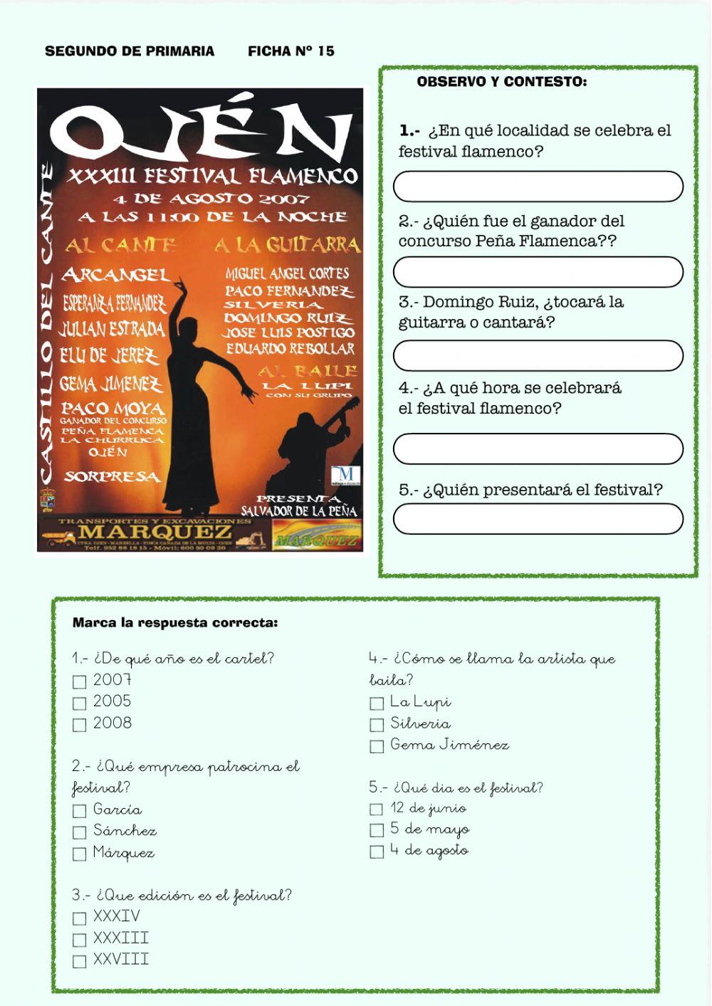 15.- Cartel de flamenco