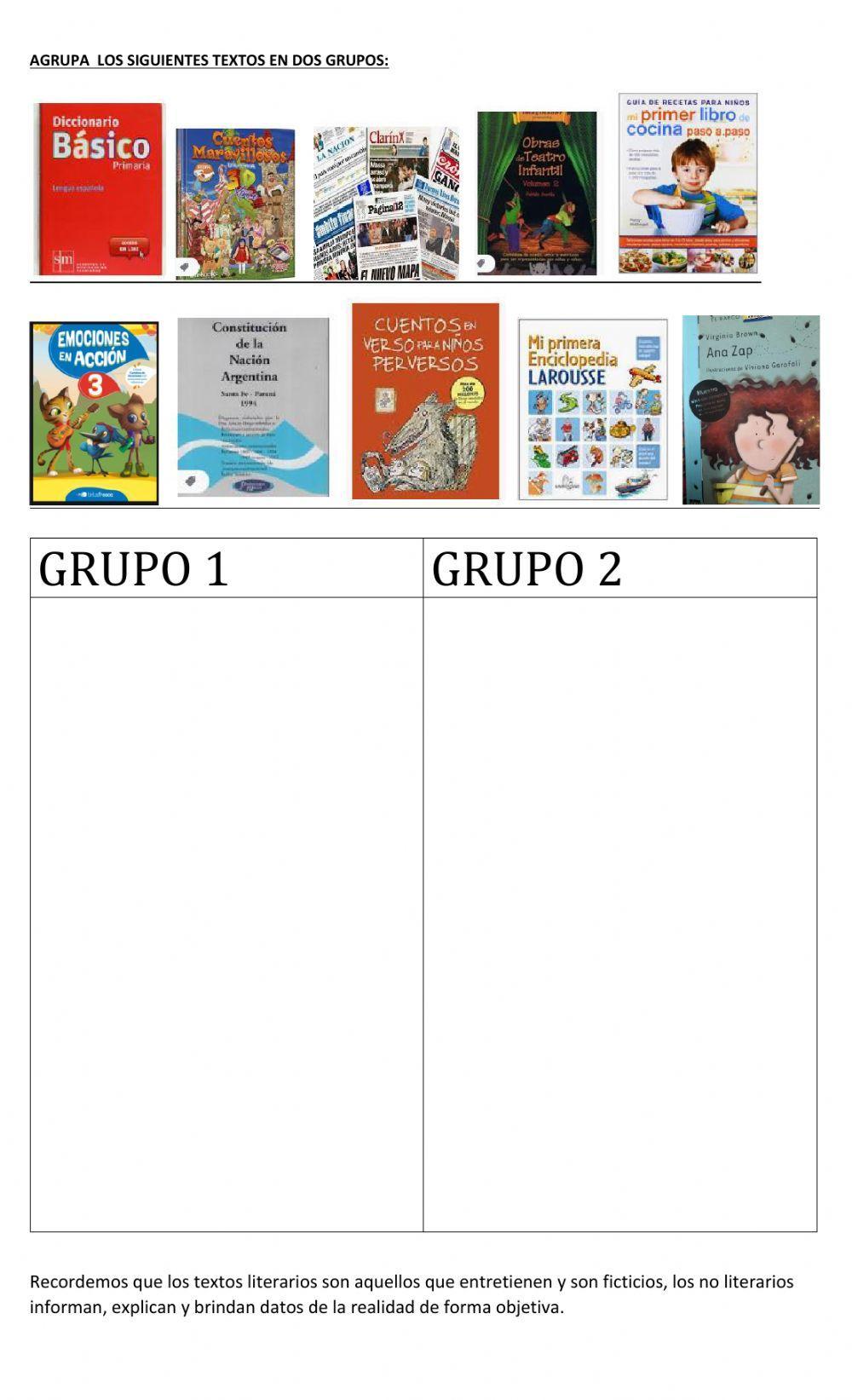 Textos literarios y no literarios