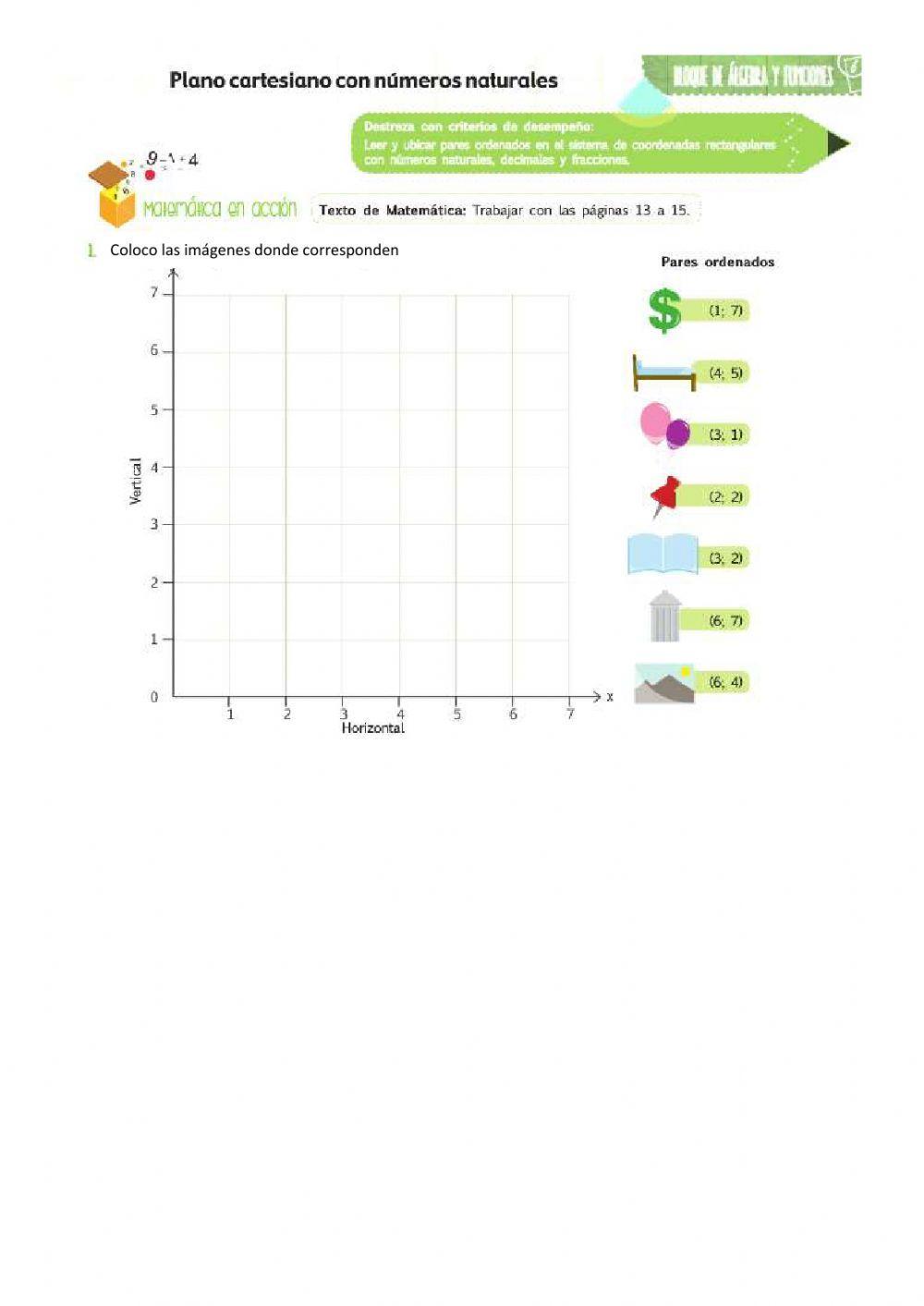 Pares Ordenados con números Naturales