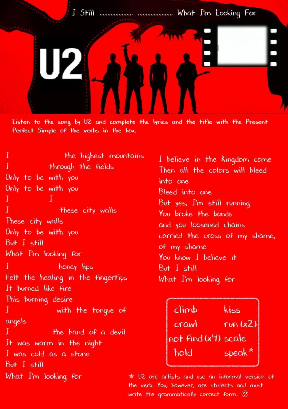 U2 Present Perfect Simple song
