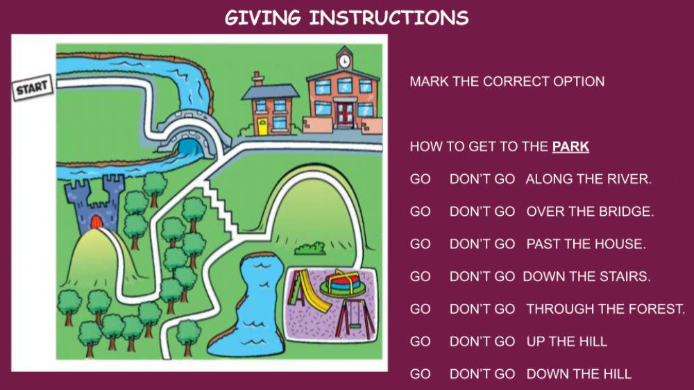 Giving instructions II