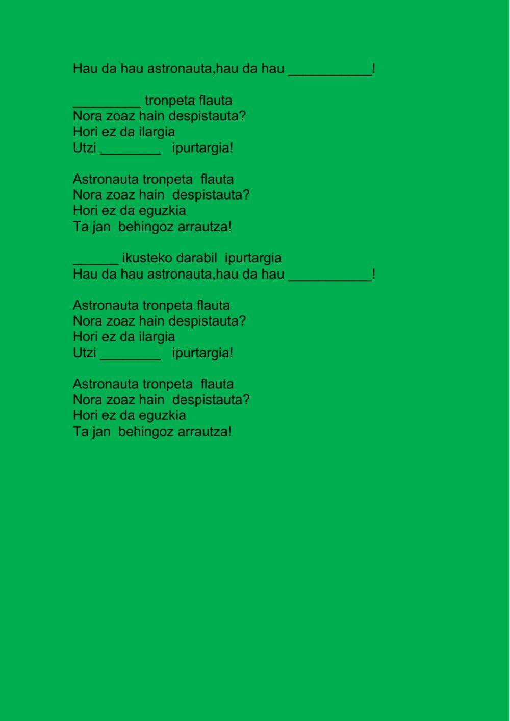 Astronauta tronpeta flauta