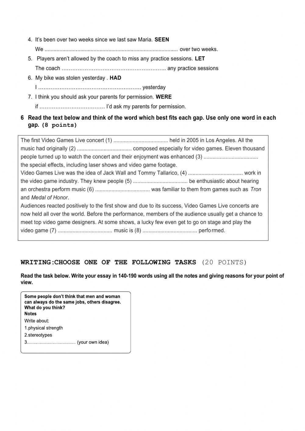 EXAMEN EXTRAORDINARIA  JUNIO 2020- 3º BIL