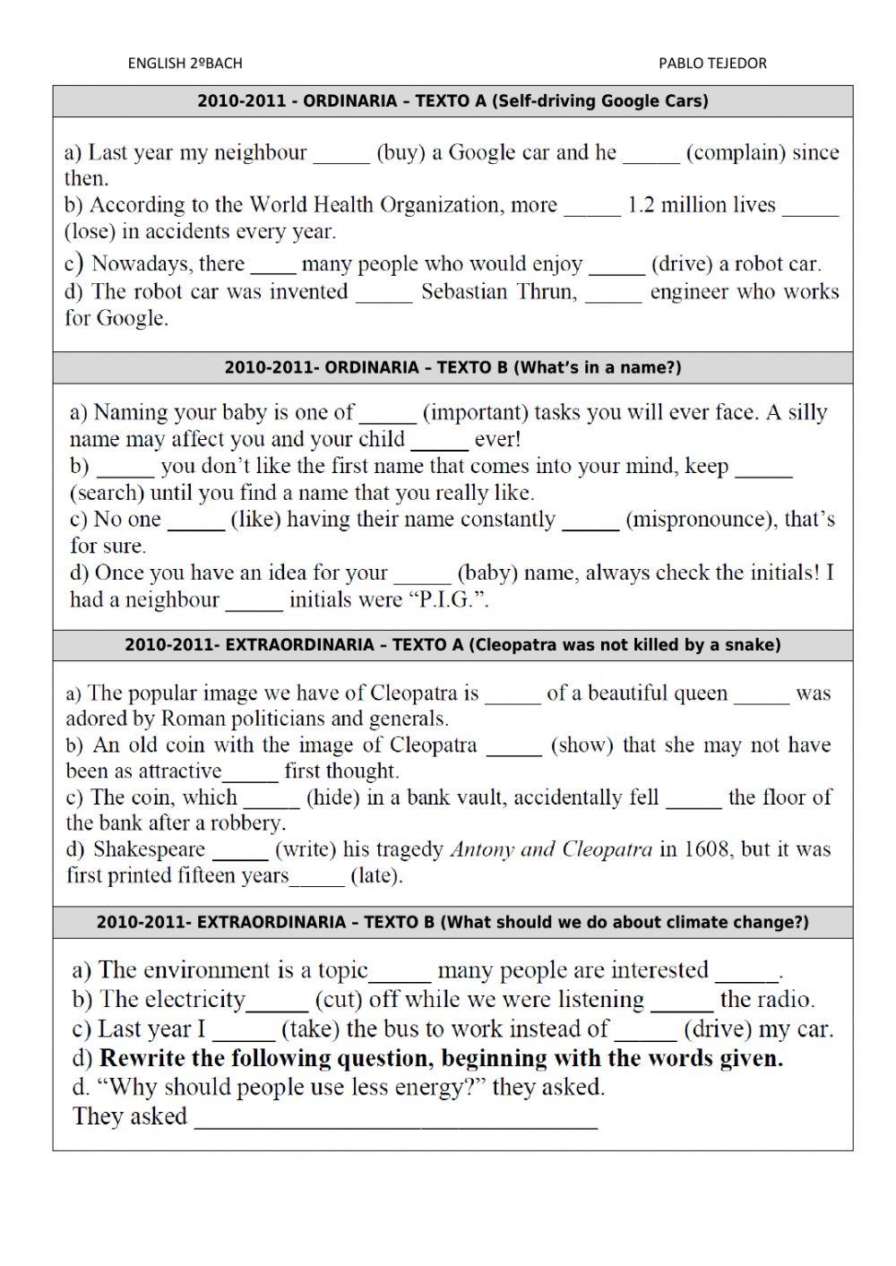 EvAU Grammar Bank 2009-2011