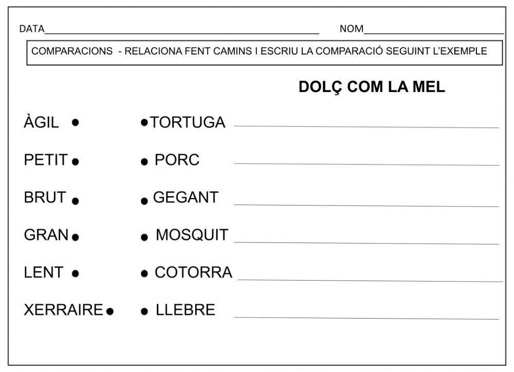 Comparacions - majúscules