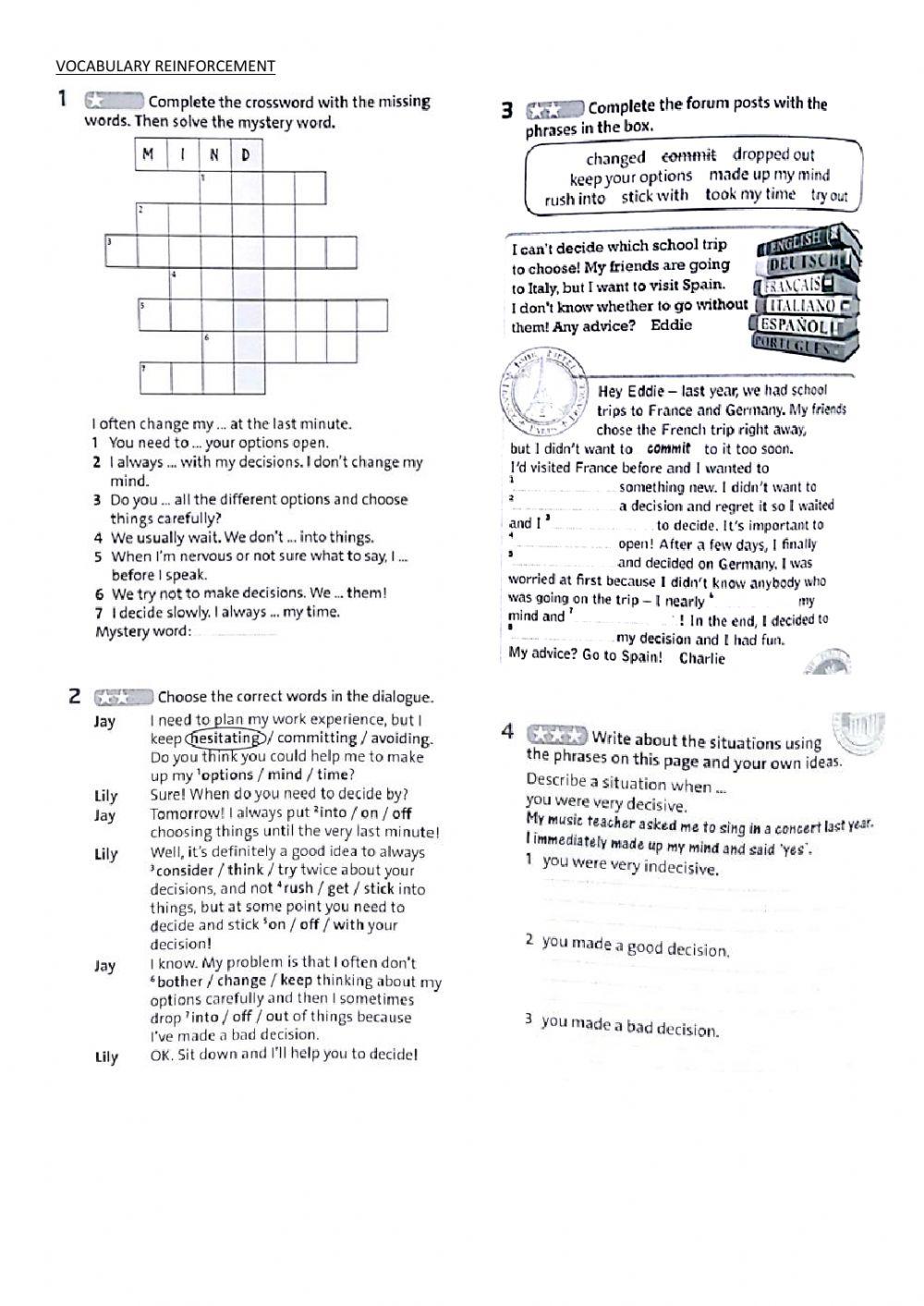 Make your choice-english plus 4