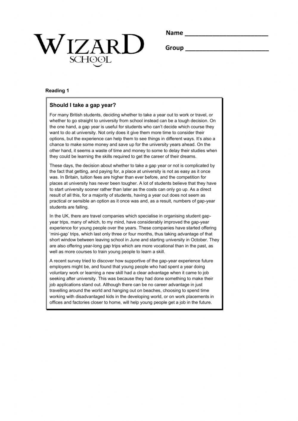 Group 20 solutions upper intermediate reading listening