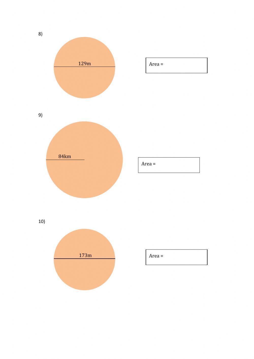 Finding the Area of a Circle