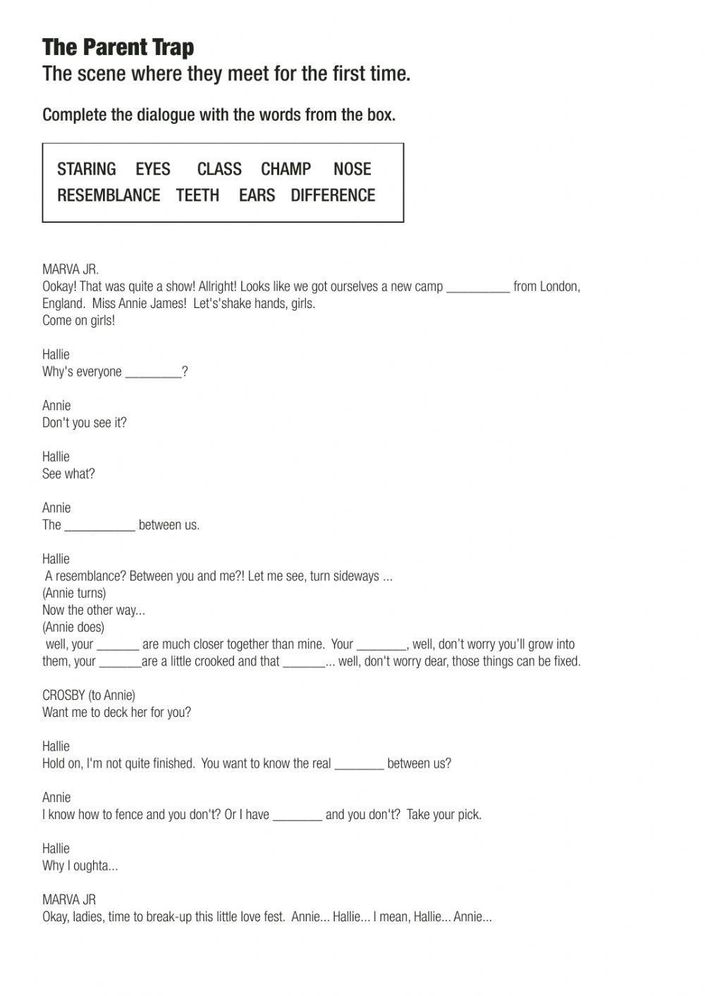 The Parent Trap (Fencing Scene)