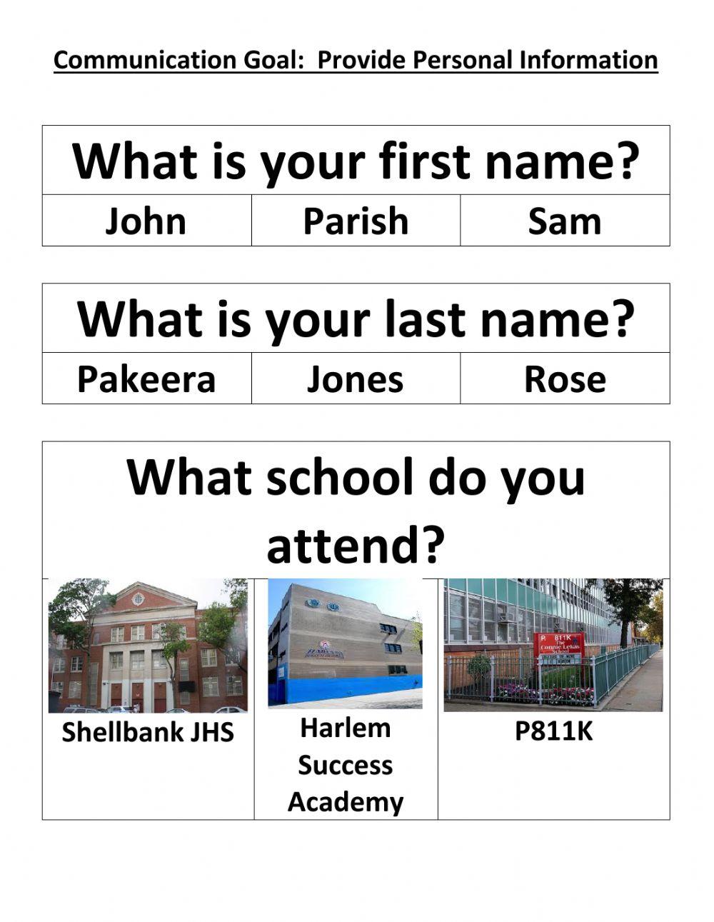 Parish's Communication Goal