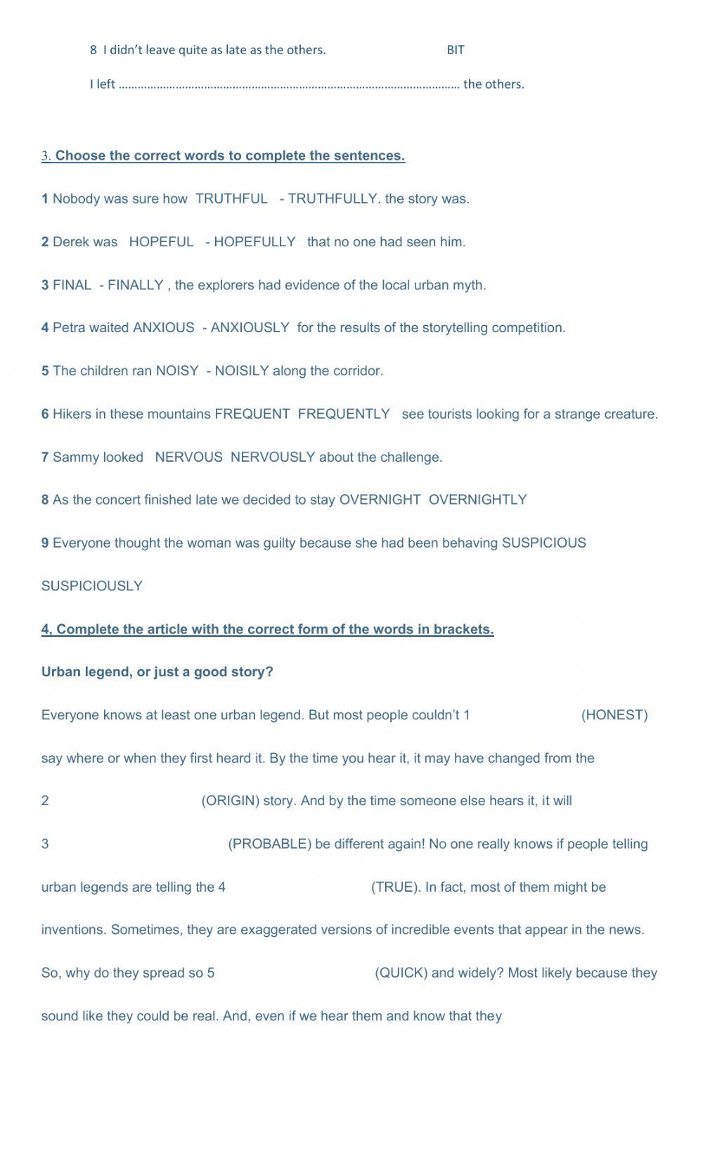 Use of english - assignment -8