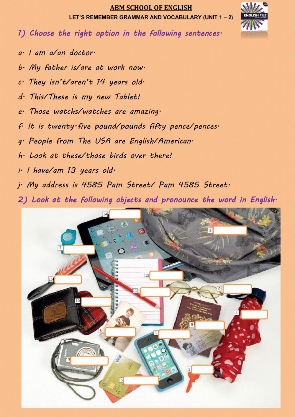 1ST YEAR review unit 1-2