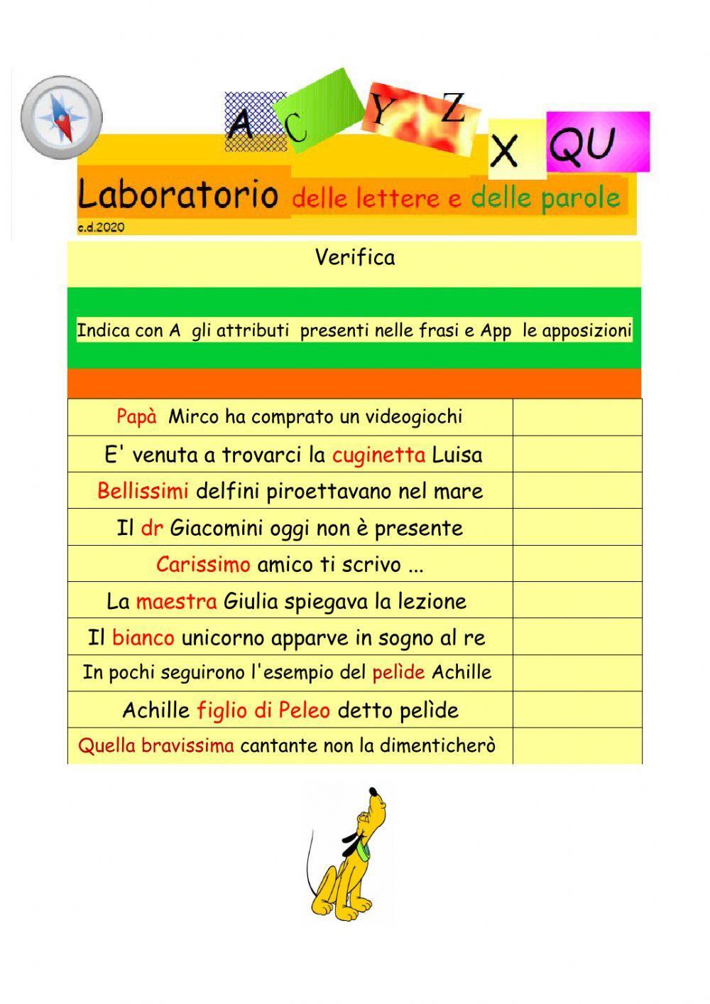 Attributi e apposizione