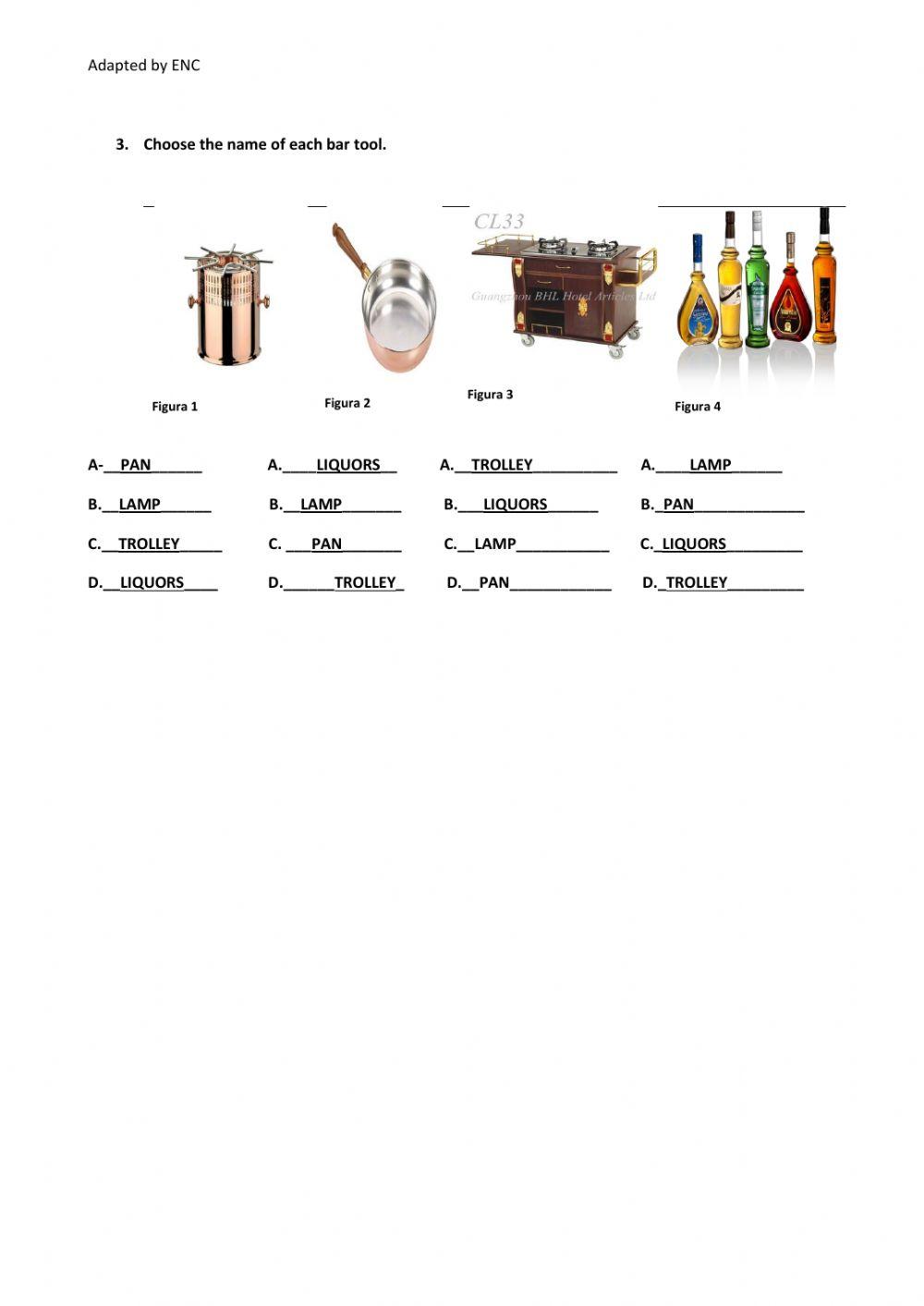 Bar tools and equipment