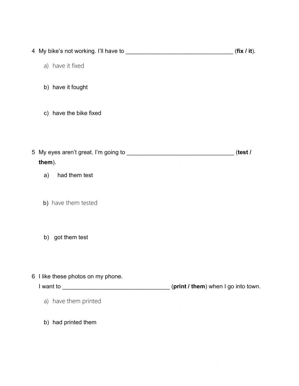 Unit 8- Crime Get sth done