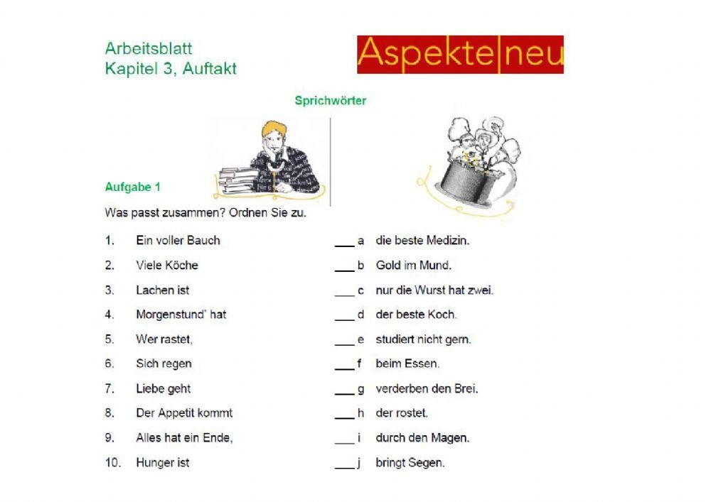 Aspekte B1+ Lektion 3 Auftakt