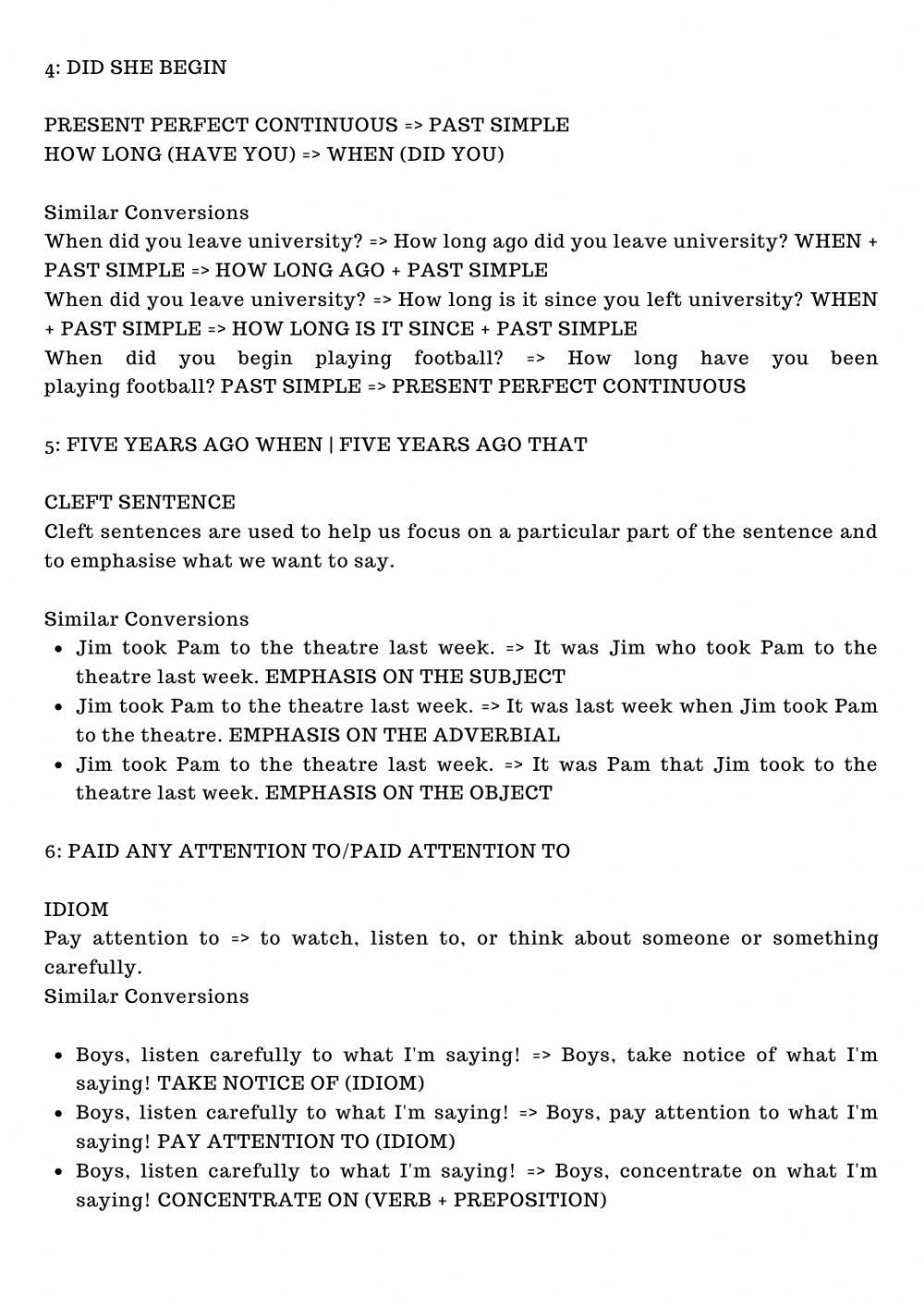 Use of english part 4 (FCE) - ANSWERS